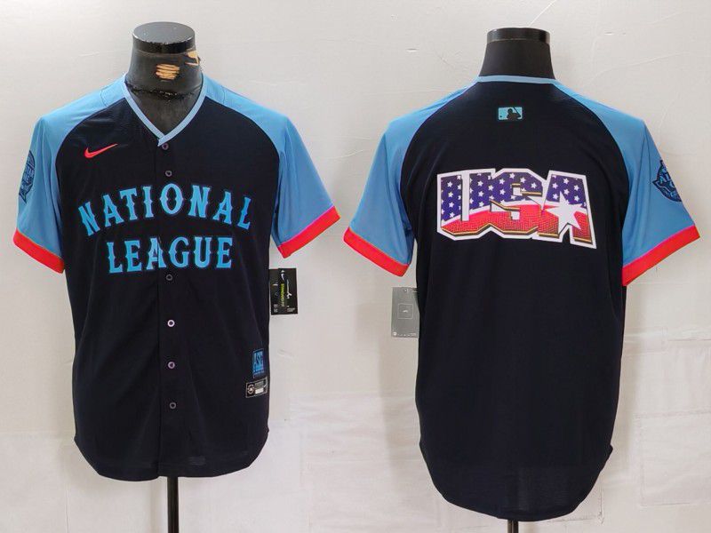 Men Philadelphia Phillies Blank Blue All star 2024 Nike MLB Jersey style 2